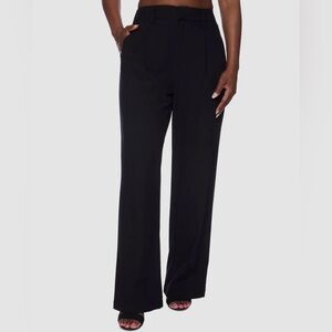 Black Wide Leg Dress Pants with Stretchy Waistband XL